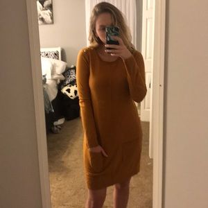 Mustard Yellow Sweater Dress